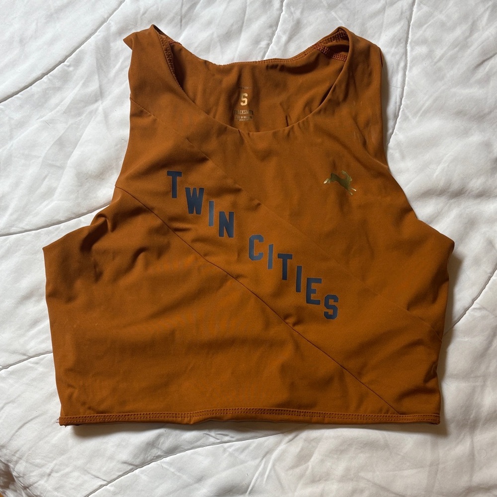 ❌SOLD // Tracksmith Limited Edition “Twin Cities” Bell Lap Top in Orange